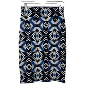 LuLaRoe Cassie Geometric Patterned Mid-Length Skirt Size S